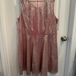 Sparkling Pink Sequin Dress